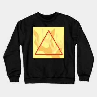 Yellow and Red Fire Alchemy Symbol Crewneck Sweatshirt